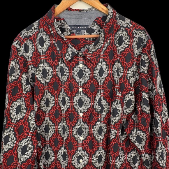 Tommy Hilfiger Woman 3X Button Up LongSleeve Shirt Cotton Mature Business Office - Picture 2 of 14